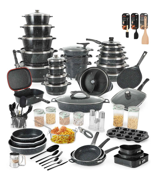 134-Pc Nonstick Cookware Set, Dishwasher Safe Pots and Pans Collection