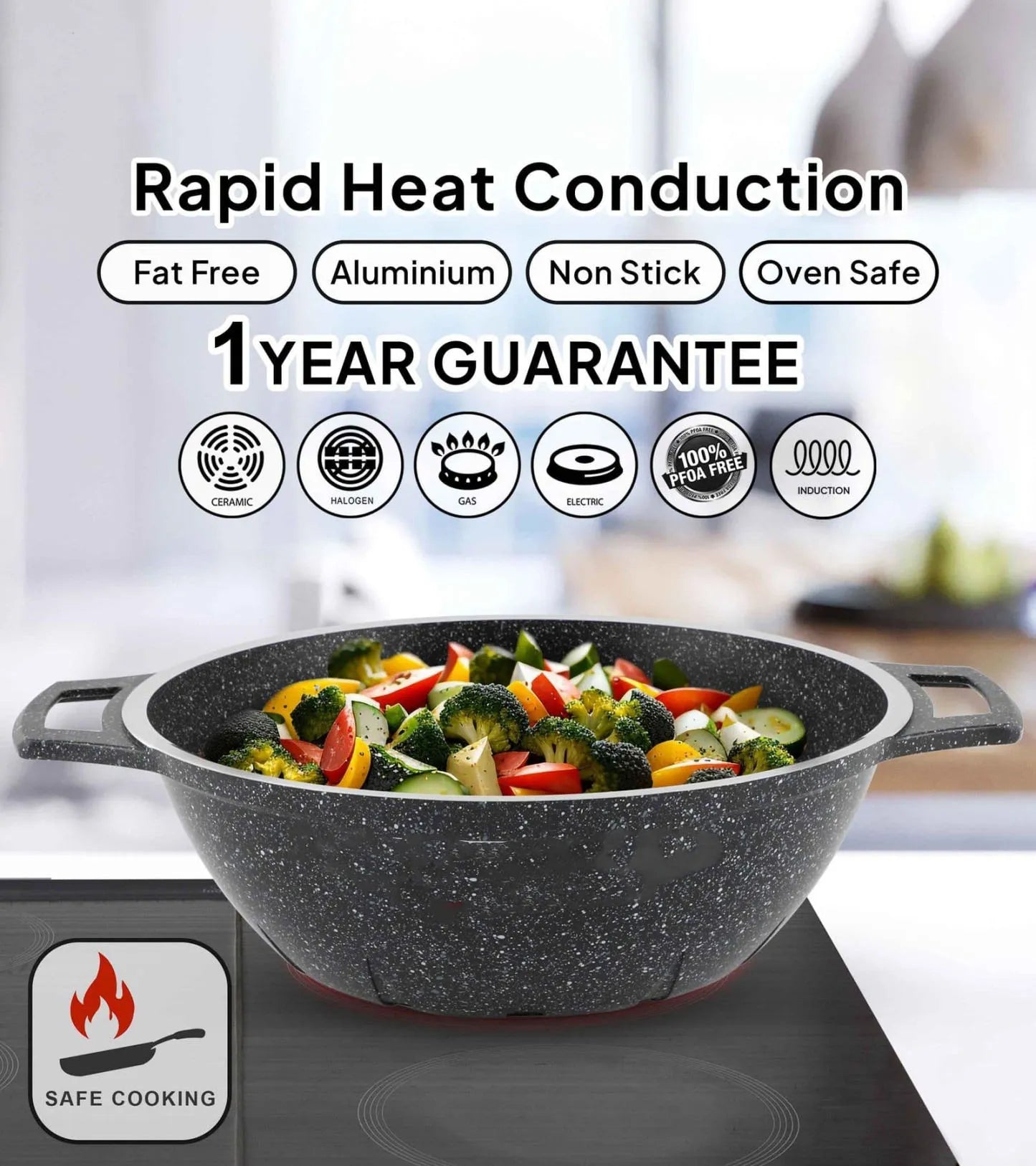 134-Pc Nonstick Cookware Set, Dishwasher Safe Pots and Pans Collection